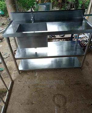Stainless Steel Kitchen Sink With Shelve. - thumbnail 2