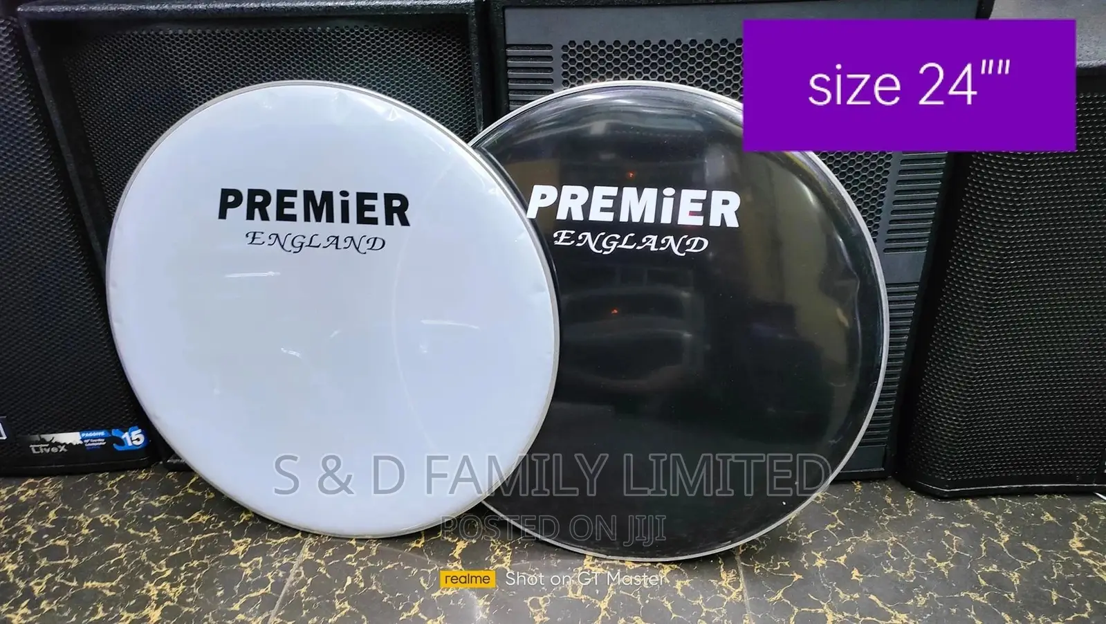 Premier 24 Inch Matching Drum Skins