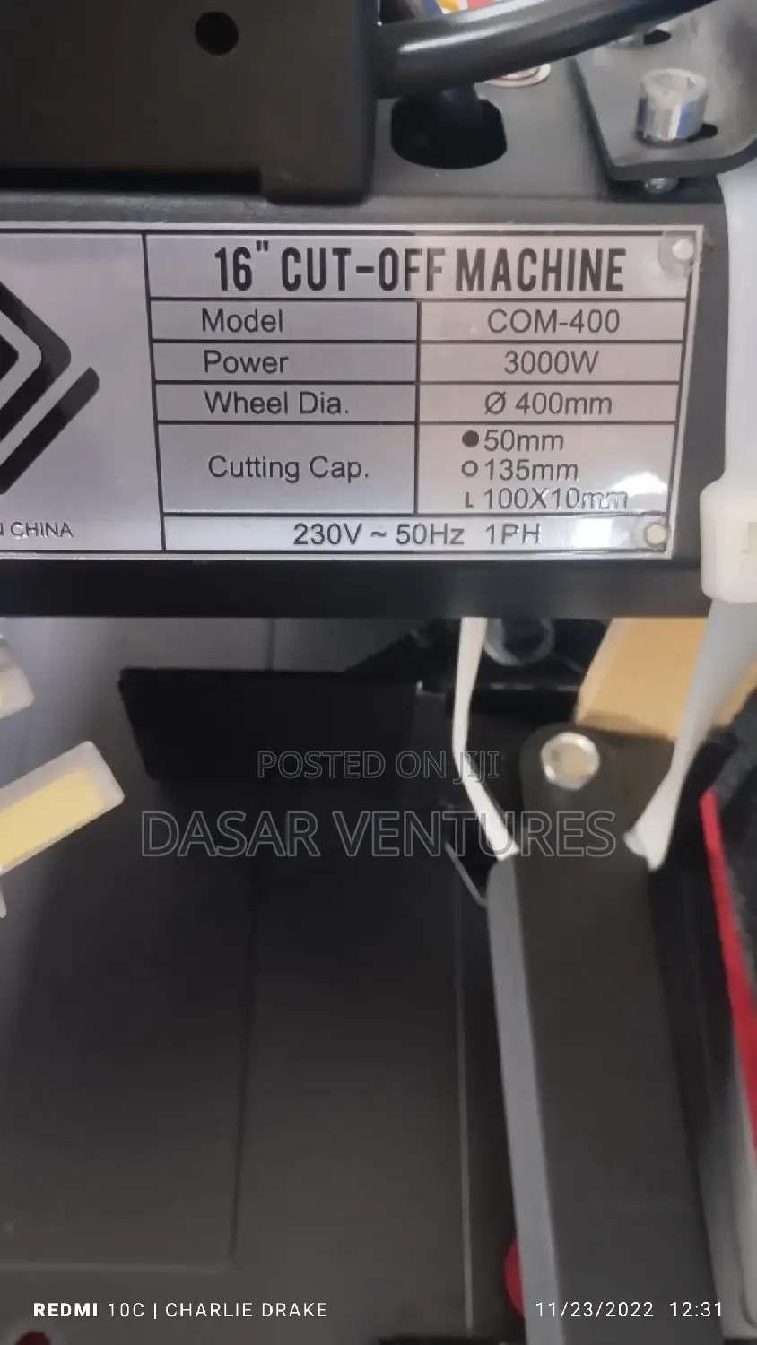 Cutoff Machine 16" 400mm