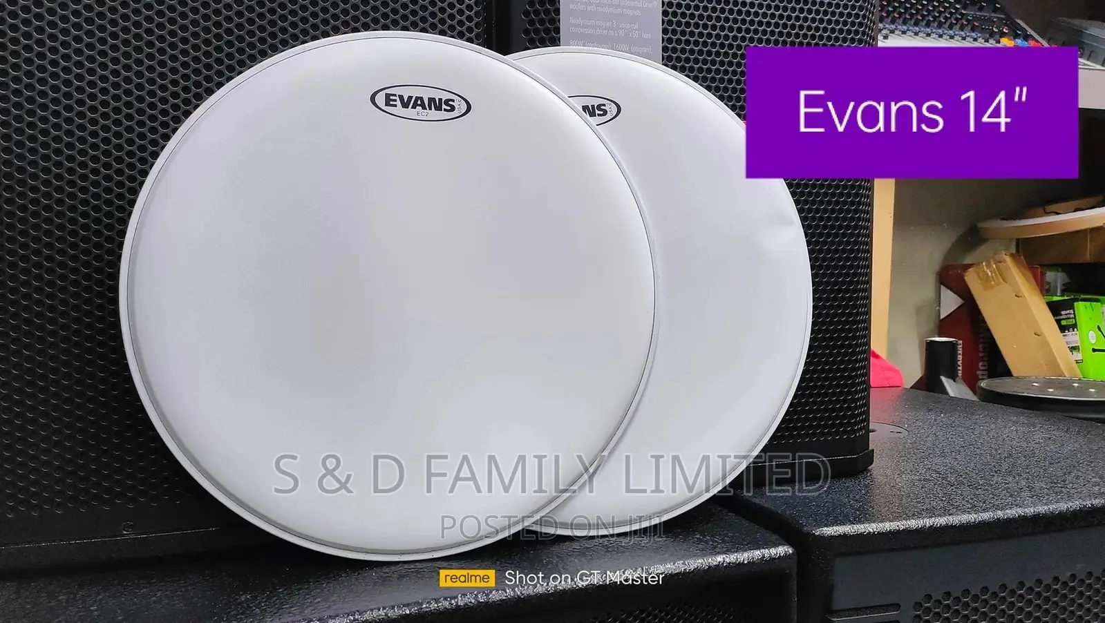 Evans 14 Inch White Rough Drum Skin