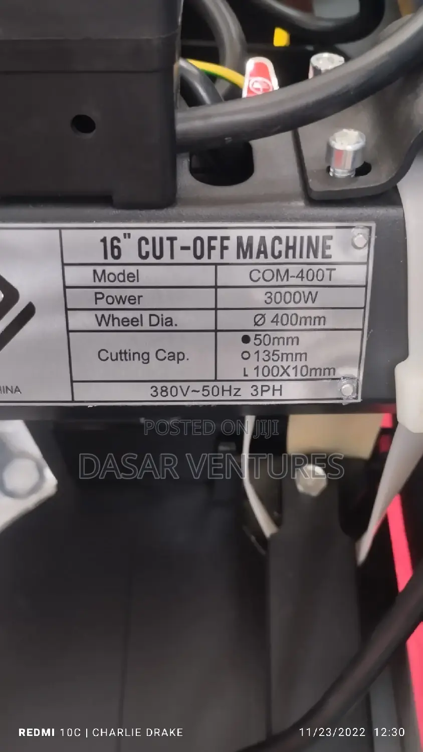 Cut Off Machine 16" Three Phase