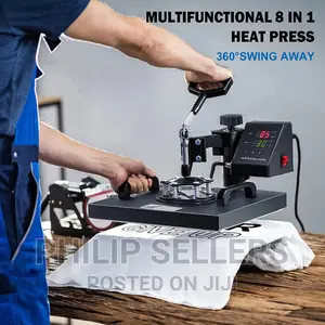 Heat Press 15x15 Inch 8 in 1 Heat Press Machine, Swing Away