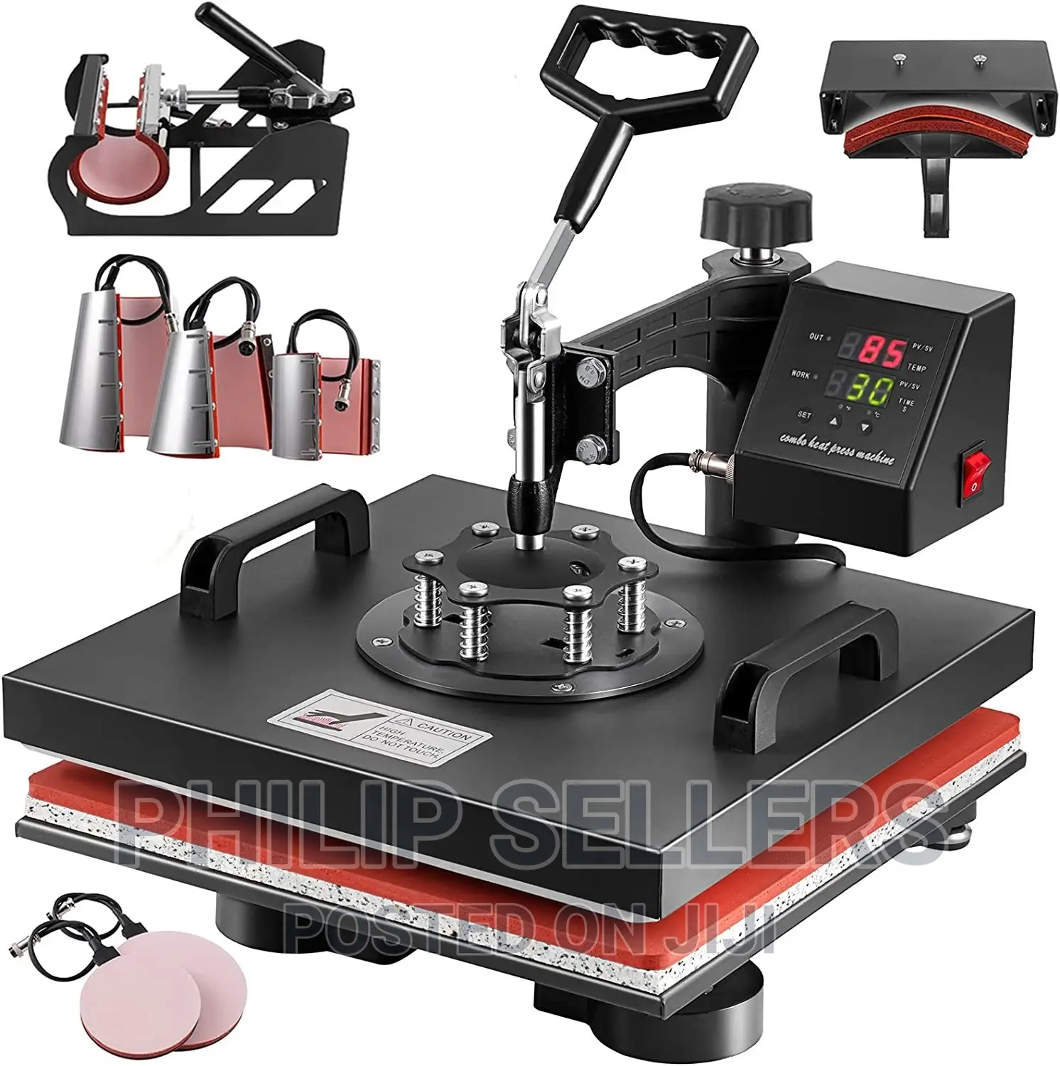 Heat Press 15x15 Inch 8 in 1 Heat Press Machine, Swing Away