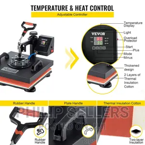 Heat Press Machine for T-Shirts 15"X15" Combo Kit Sublimatio