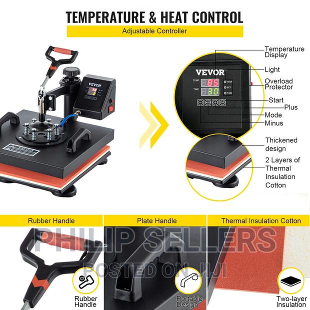 Heat Press Machine for T-Shirts 15"X15" Combo Kit Sublimatio - thumbnail 5