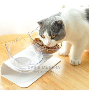 Luxury Elevated Cat Food Bowl Double Diner, Anti-Slip Bottom - thumbnail 2