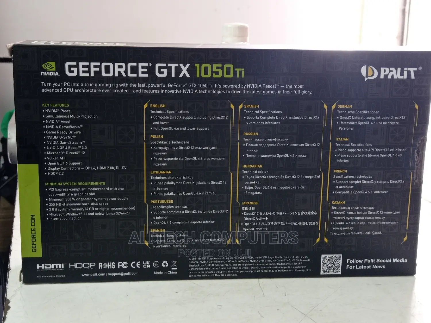 Geforce Graphics Card Nvidia 1050 4gb