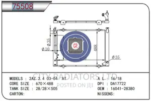 Toyota Harrier ACU30/Alphard Radiator.