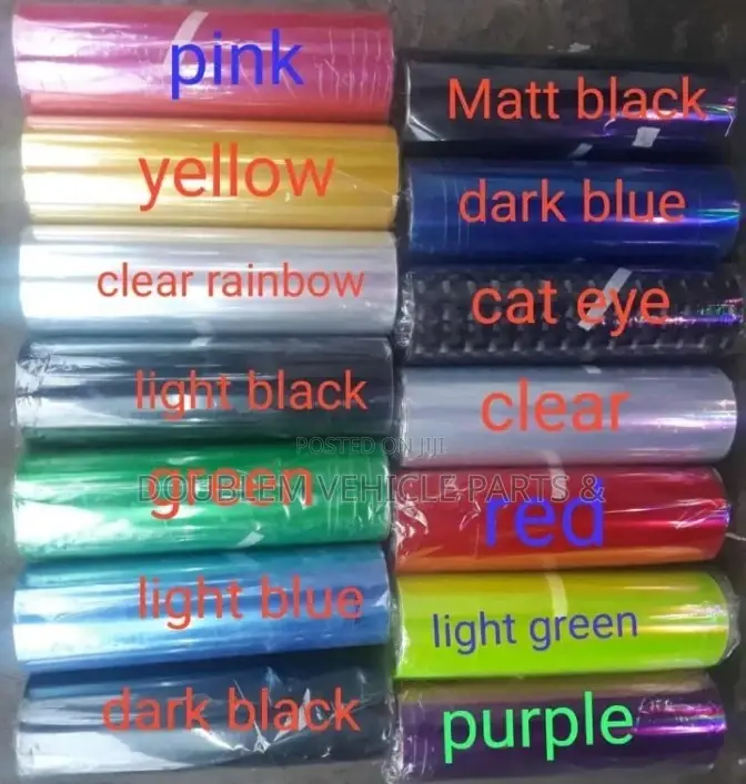 Headlight Tints Assorted Colour Universal In Assorted Vehicles.