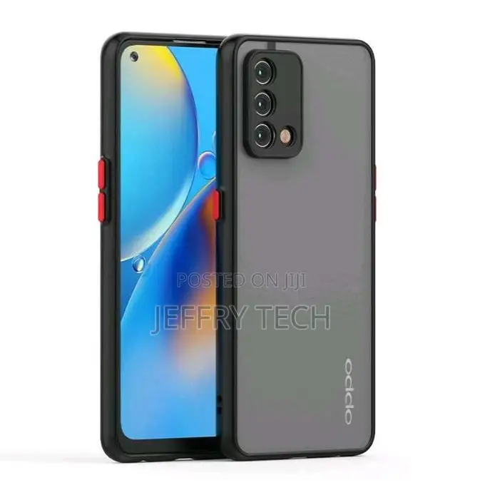 Back Cover for OPPO A74 5G, Smoke Translucent Shock Proof S