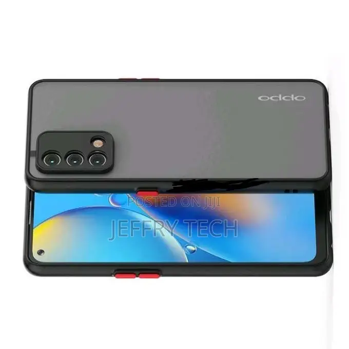 Back Cover for OPPO A74 5G, Smoke Translucent Shock Proof S