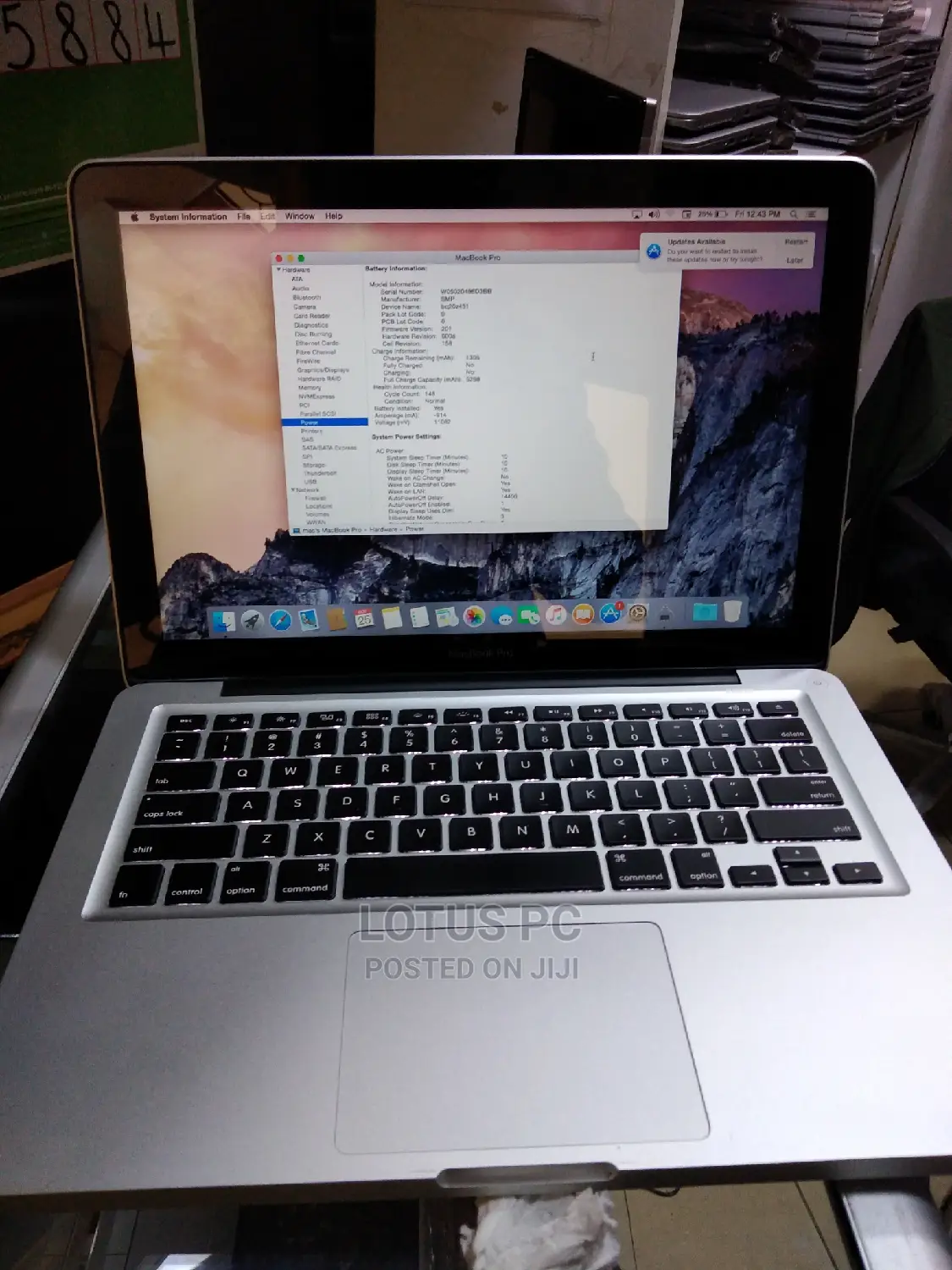 Laptop Apple MacBook Pro 2012 4GB Intel Core I5 HDD 500GB