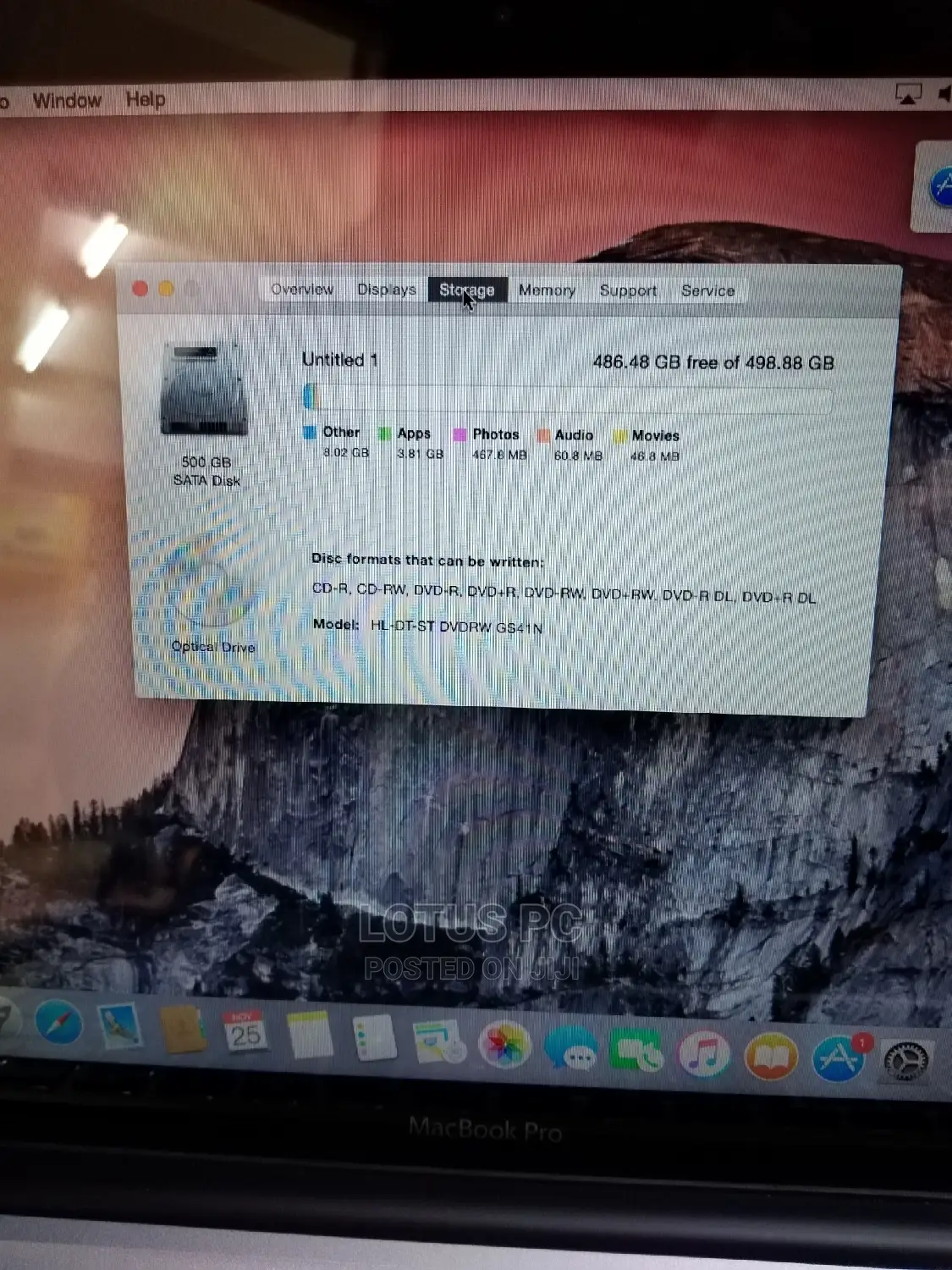 Laptop Apple MacBook 2012 4GB Intel Core I5 HDD 500GB