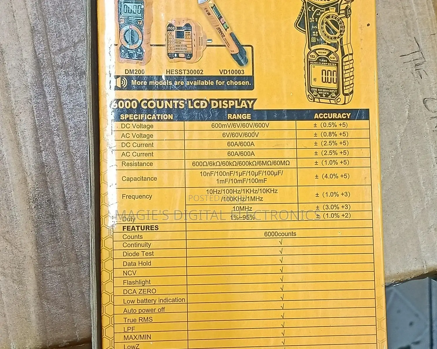 Digital Clamp Meter 600A