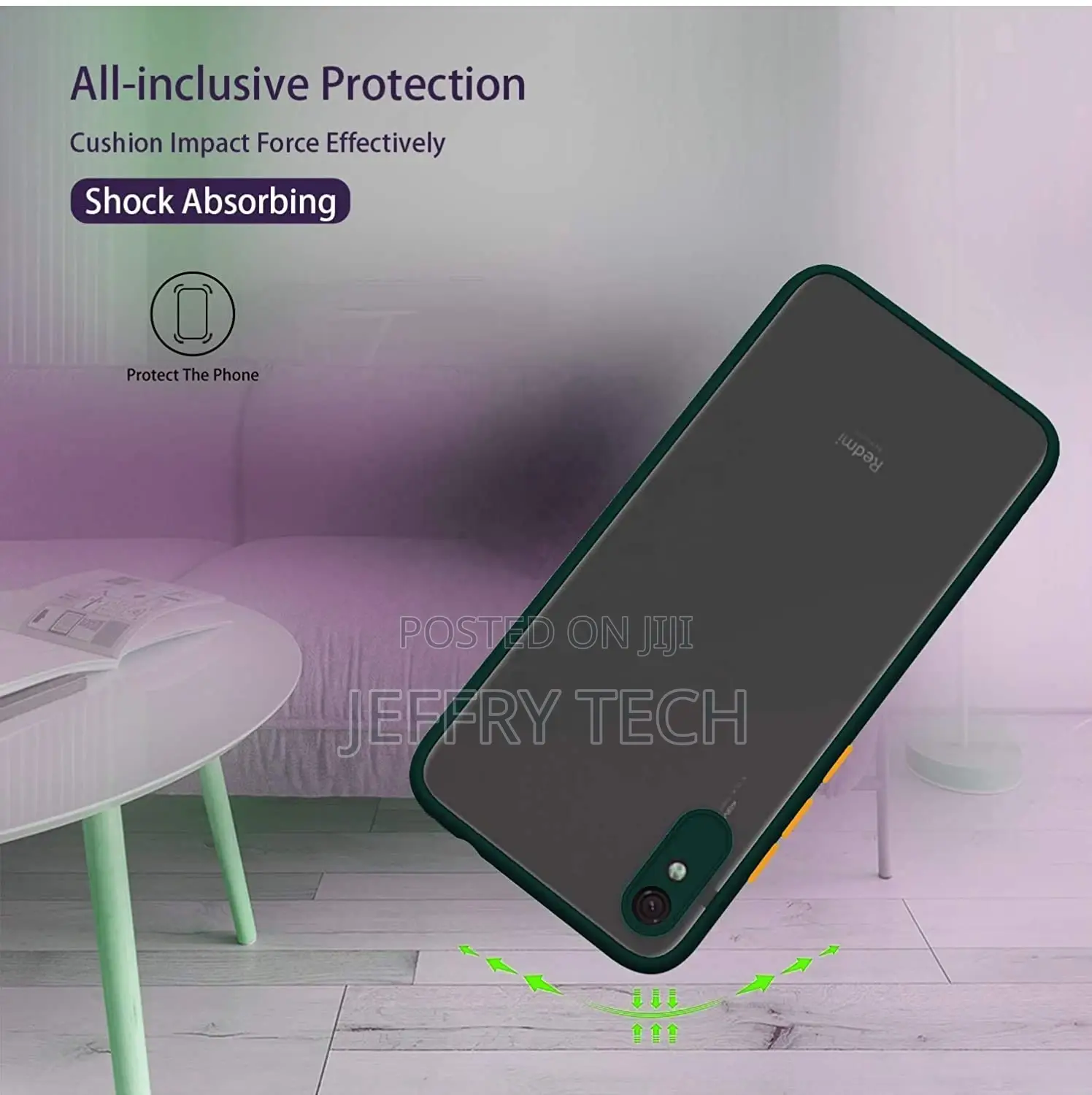 Redmi 9A Hard Matte Finish Smoke Case Soft Side Frame Fit Pr