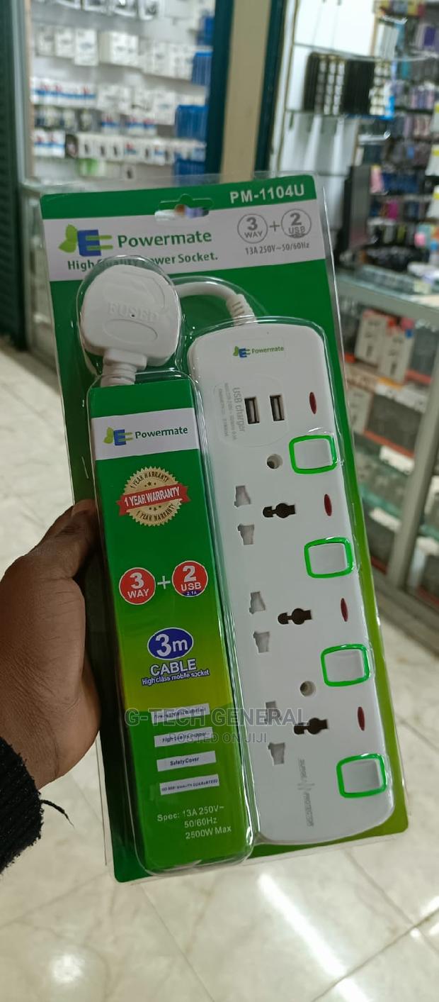 3 Way Extension With Two USB Ports - main view