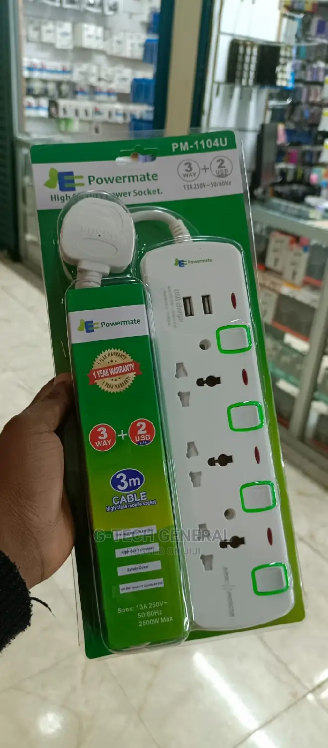 3 Way Extension With Two USB Ports