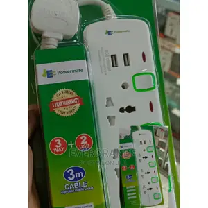 Powermate Extension 3 Ways 3 M Cable ,Usb and Surge