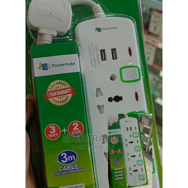 Powermate Extension 3 Ways 3 M Cable ,Usb and Surge