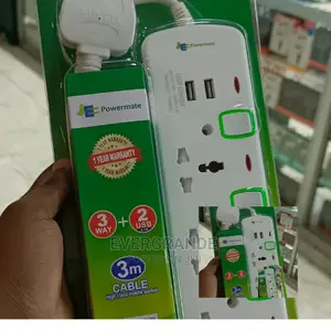 3 Way Powermate Extension With Two USB and 3 M Cable