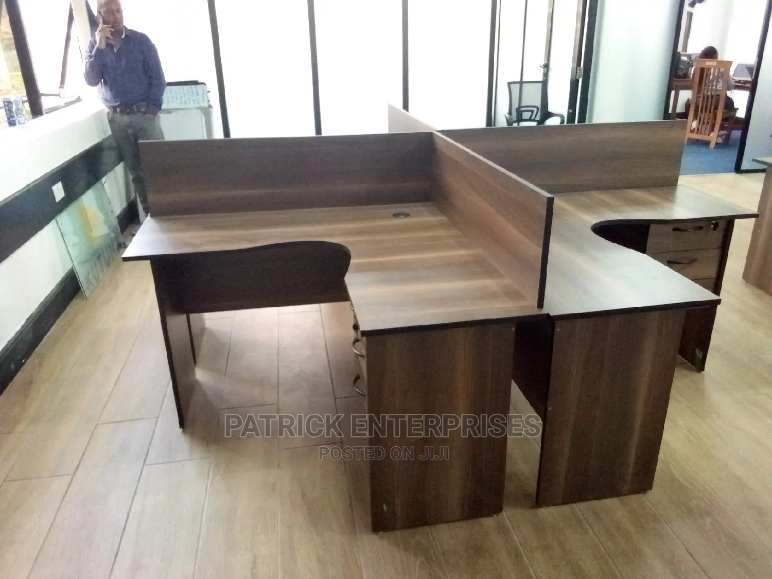 Executive Lshaped 4 Way Workstation