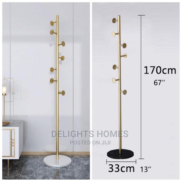 Metallic Handbag/Coat Hanger With Pure Marble Base