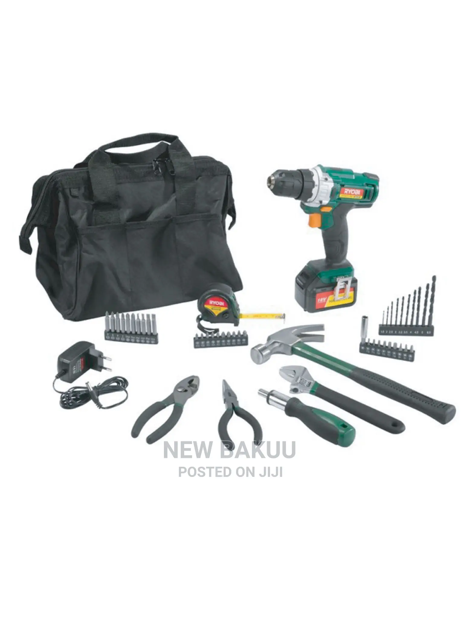 Ryobi 70 Pc 18V Cordless Driver Drill KIT Li-Ion Hld-