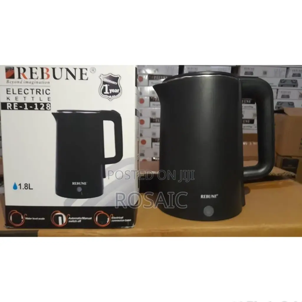 1.8ltrs Rebune Black Kettle