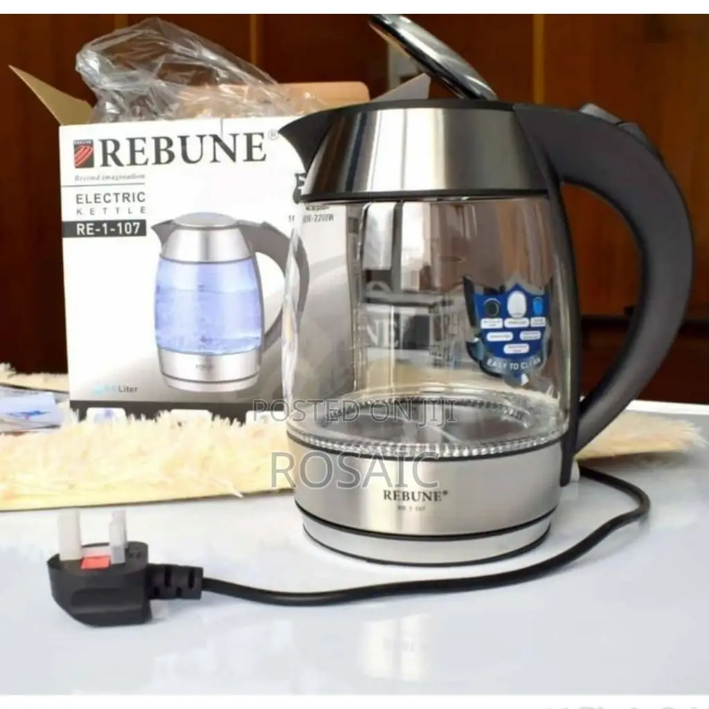 1.8ltrs Rebune Glass Kettle