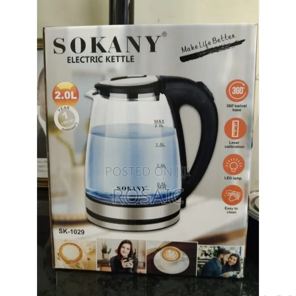 2l Sokany Glass Kettle