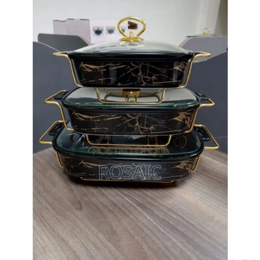 Ceramic Chaffing Dishes (Black)