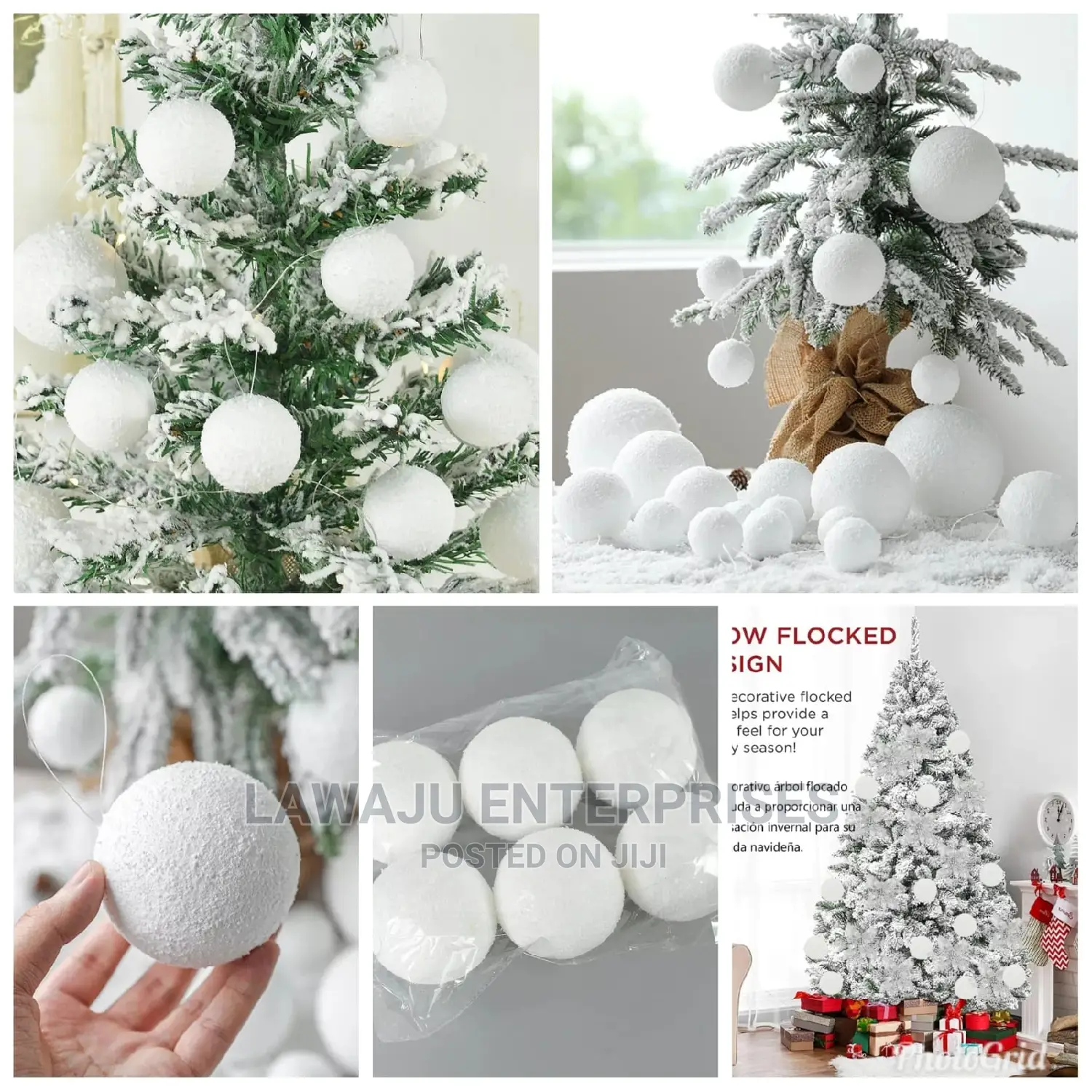 Snow White Christmas Decorating Balls