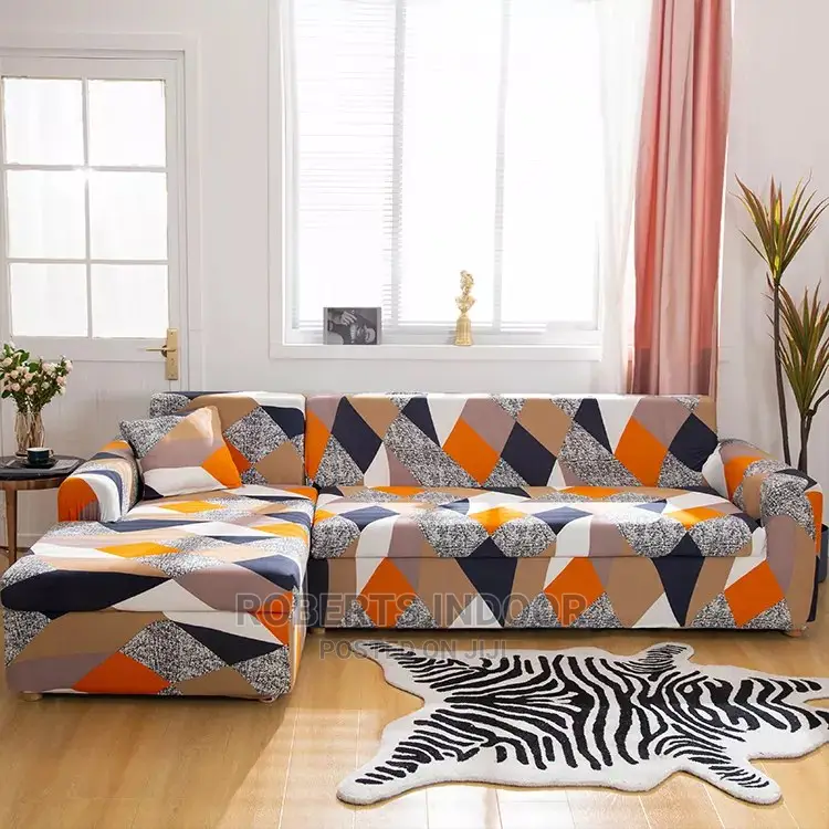 Yellow and Grey Elegant Sofa Cover