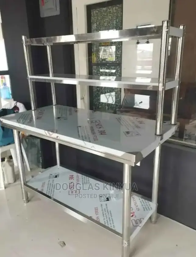 Stainless Steel Working Top Table With Over Shelve ,