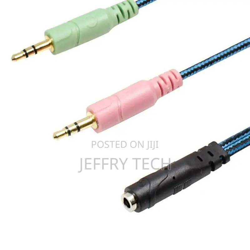 Gaming Headset to PC Adapter Splitter Cable Microphone and H