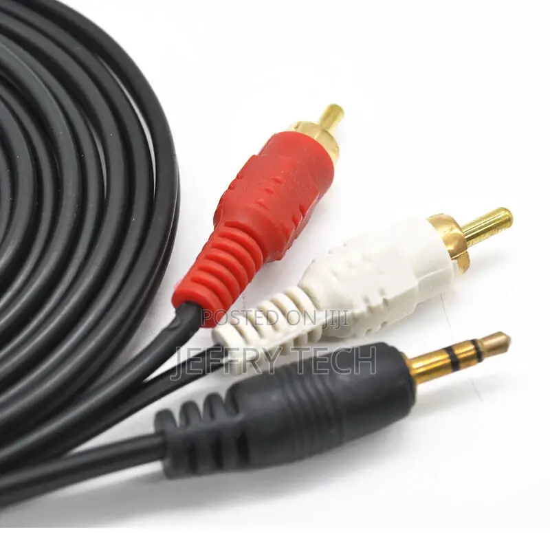 3.5mm Male to 2 RCA Male for Headphone Audio Stereo Jack Y S