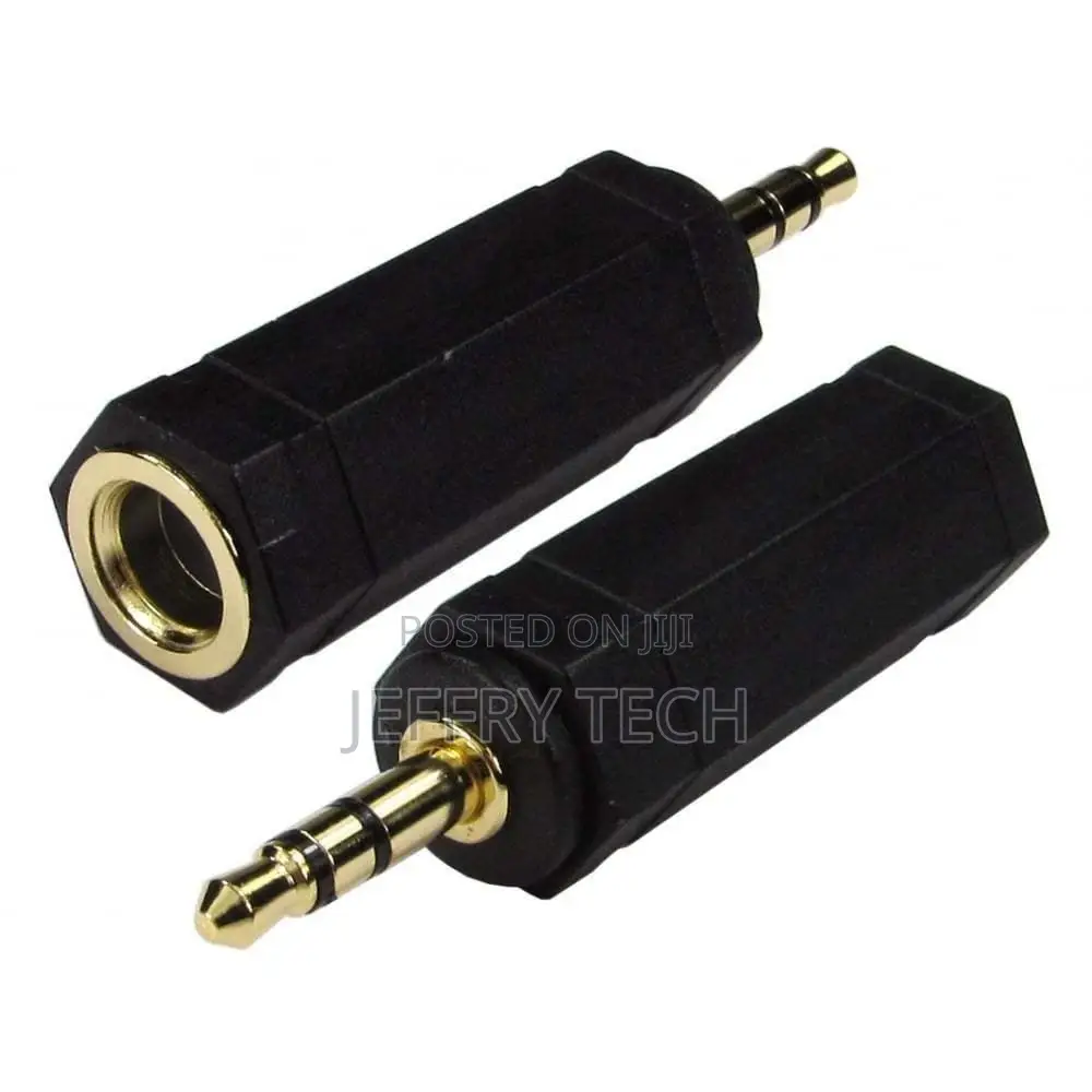 6.35mm 1/4 Socket to Stereo 3.5mm Jack Plug Adapter Headphon