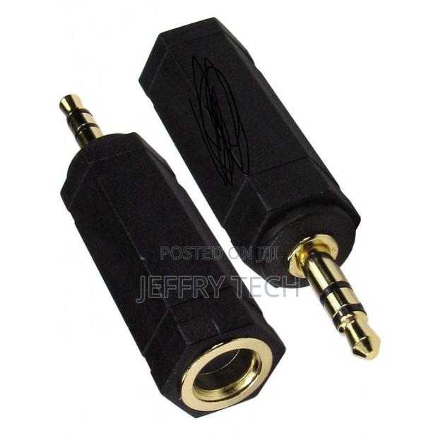 6.35mm 1/4 Socket to Stereo 3.5mm Jack Plug Adapter Headphon - thumbnail 2