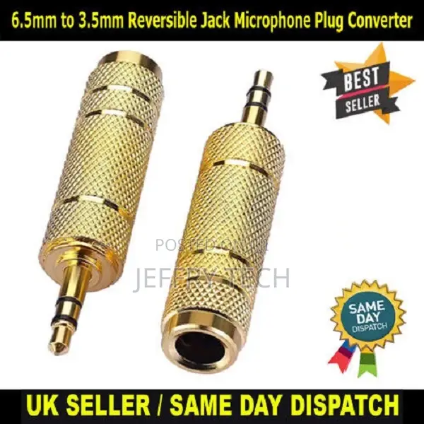 1 X 6.5mm to 3.5mm Reversible Jack Microphone Plug Converter