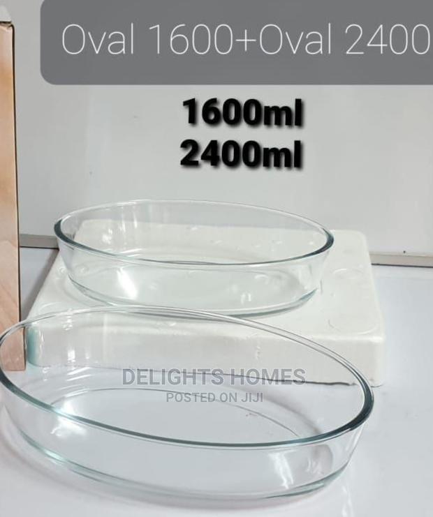 2pcs Oval Glass Baking