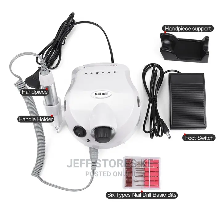 White Electric Nail Drill