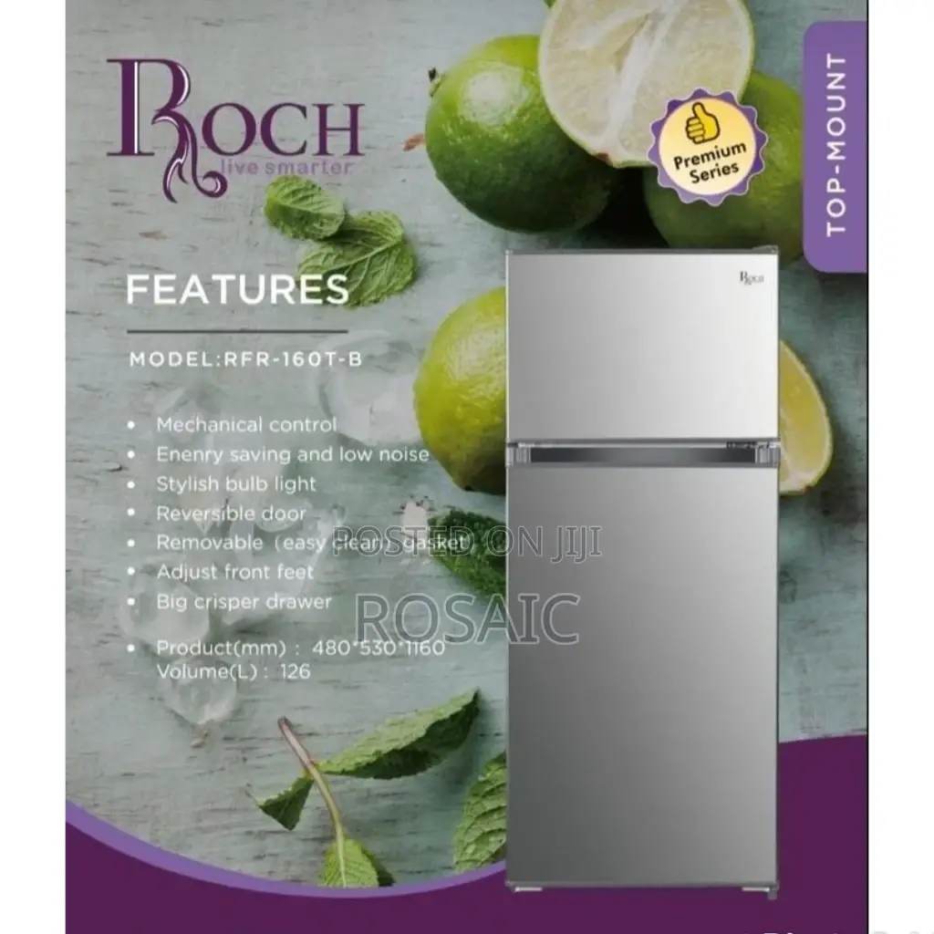 Roch Double Door Fridge Available (120litres)