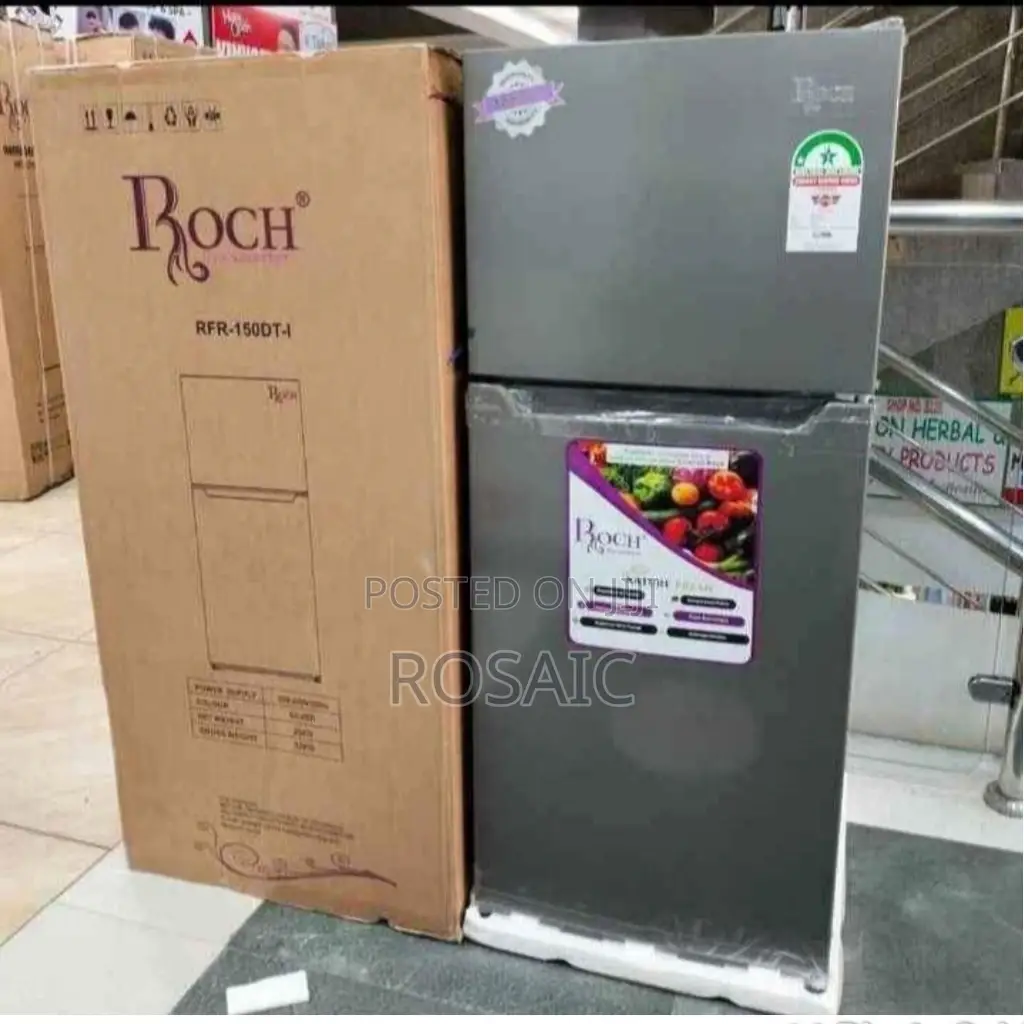 120 Litres Roch Double Door Fridge (Silver)