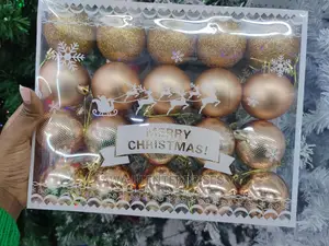 Merry Christmas Gold Balls Decor- 20pcs