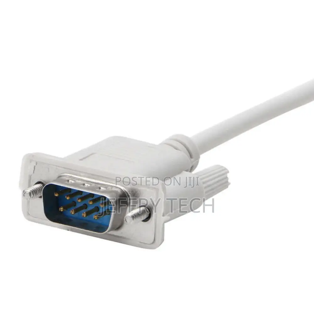 Serial RS232 Extension Cable DB9 Male to Female 1.5m White