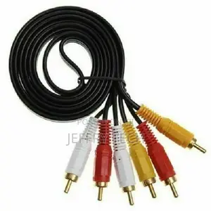5m Long Triple Phono to 3 RCA PHONO Red White Yellow AV Audi