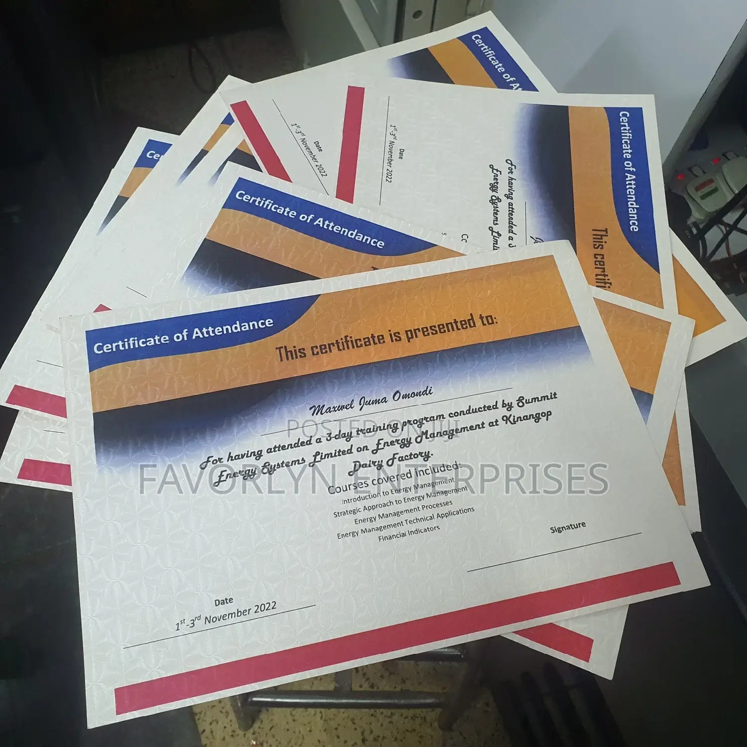 Quality Certificate Printings
