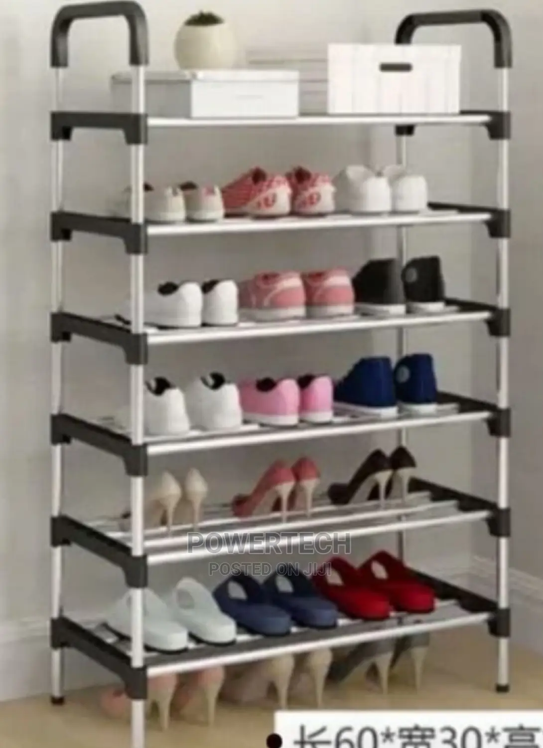 Portable Mettalic Shoe Rack-6 Tier