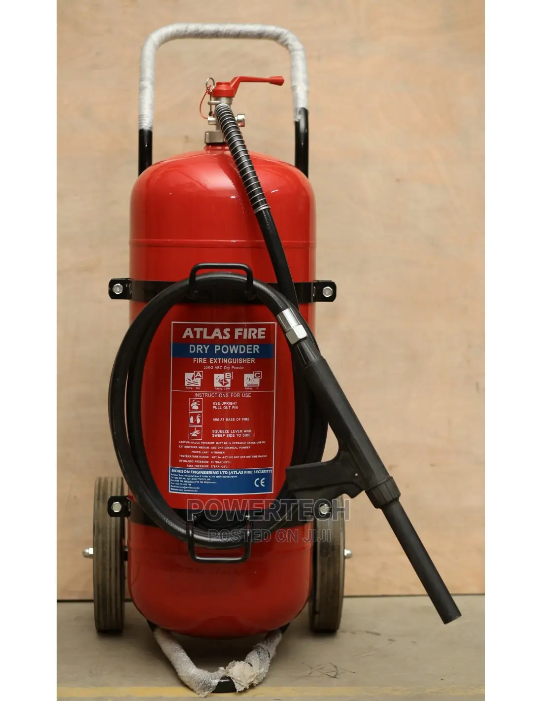 25 Kg Dry Powder Trolley Fire Extinguisher.