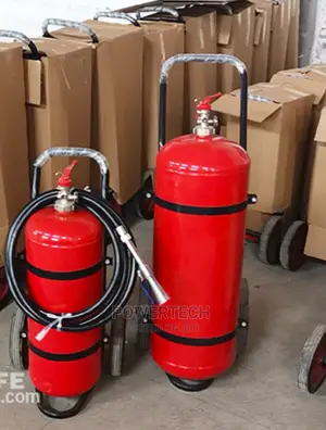 50 Kg Dry Powder Trolley Fire Extinguisher With VAT,